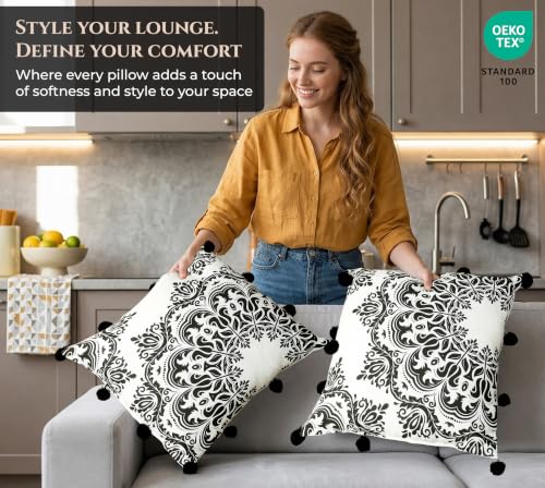 Image of ROYALE LINENS 20 x 20 Pillow Insert - Down Alternative Throw Pillows Insert - Square Pillow Pack of 1 - Bed & Couch Pillows - Inner Cushion for Bed, Cushion for Living Room - Shams Stuffer
