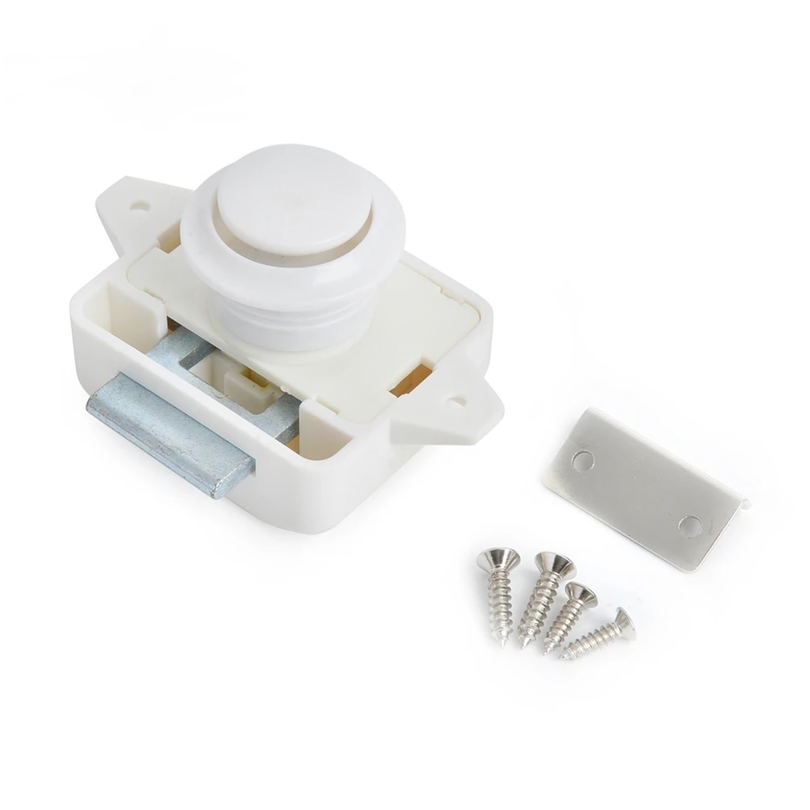 Camper Auto Push-Lock RV Caravan Boot Motor Home Schrank Schublade Latch Knopf Schlösser Möbel Türschloss Hardware 1Pcs(Carlock001-White)