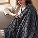 Bedsure GentleSoft Grey Fleece Blanket for Couch - Cozy Soft Blankets for Women, Cute Small Throws for Girls, 50x70 Inches