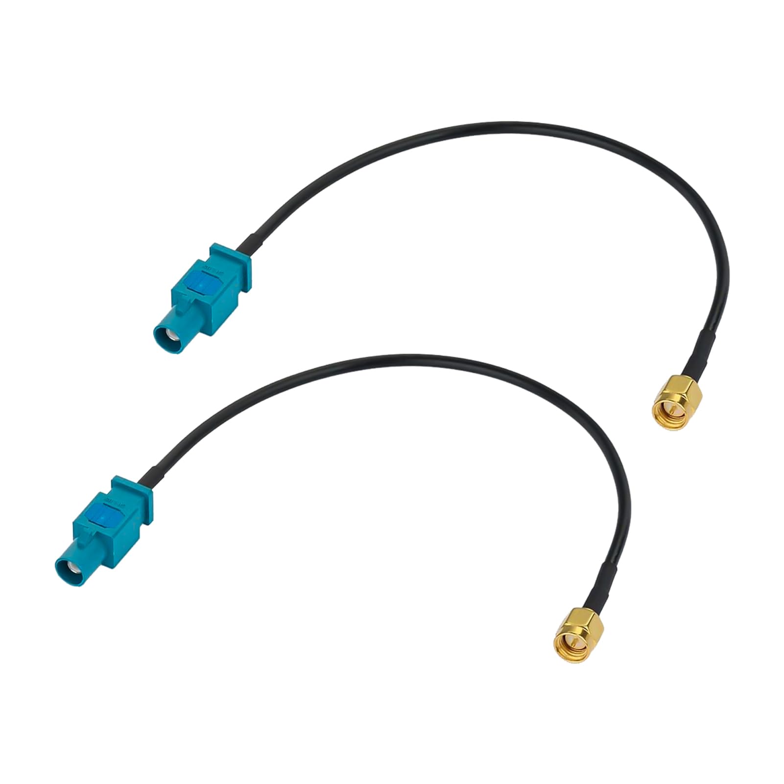 2 sztuki Fakra Z męski na SMA męski adapter anteny samochodowej 15 cm do nawigacji GPS, radia FM Am, Sirius XM, radio cyfrowe Dab, telematyka 4G LTE, złącze koncentryczne RG174, moduł Bluetooth