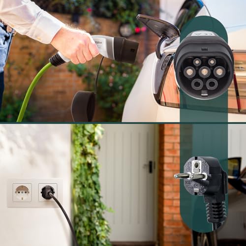 valeo ineez 652118 ev chargeur mobile pour véhicules électriques ou hybrides rechargeables avec sac de transport prise domestique (schuko, e/f) vers type 2 3,7 kw 5 mètres