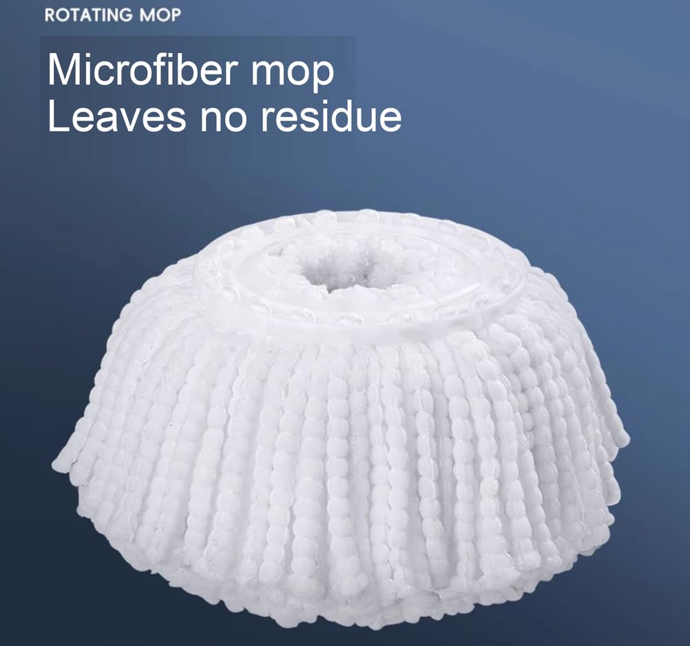 Fregonas Spin Mop Bucket Deluxe, Sistema de Limpieza de Suelos Giratorio de 360°, recambios de Cabezales, Mango extendido, 2 Ruedas para la Limpieza del hogar.