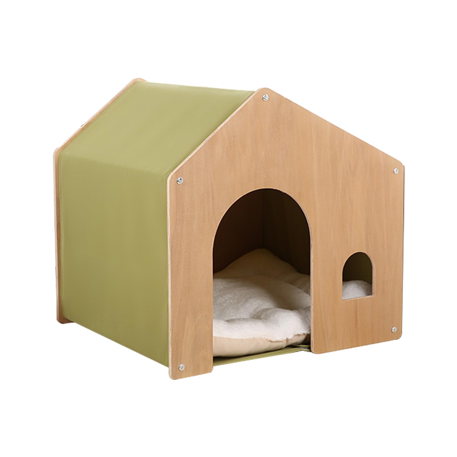 Amazon | JPMG ペットハウス 犬 ハウス 無垢材 犬小屋 室内 小型犬 猫 