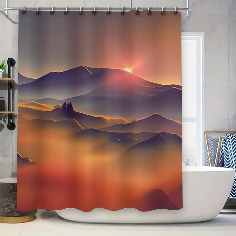 Rideau de douche floral 95x202cm pour sublimer la décoration de salle de bain