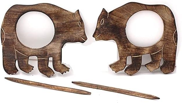 Beautiful Curtain Tiebacks, Wooden Curtain Hook, Handmade Wooden Window Treatment Drape, Bear Rustic Decorative Curtain Holdbacks, Home Décor, Set of 2