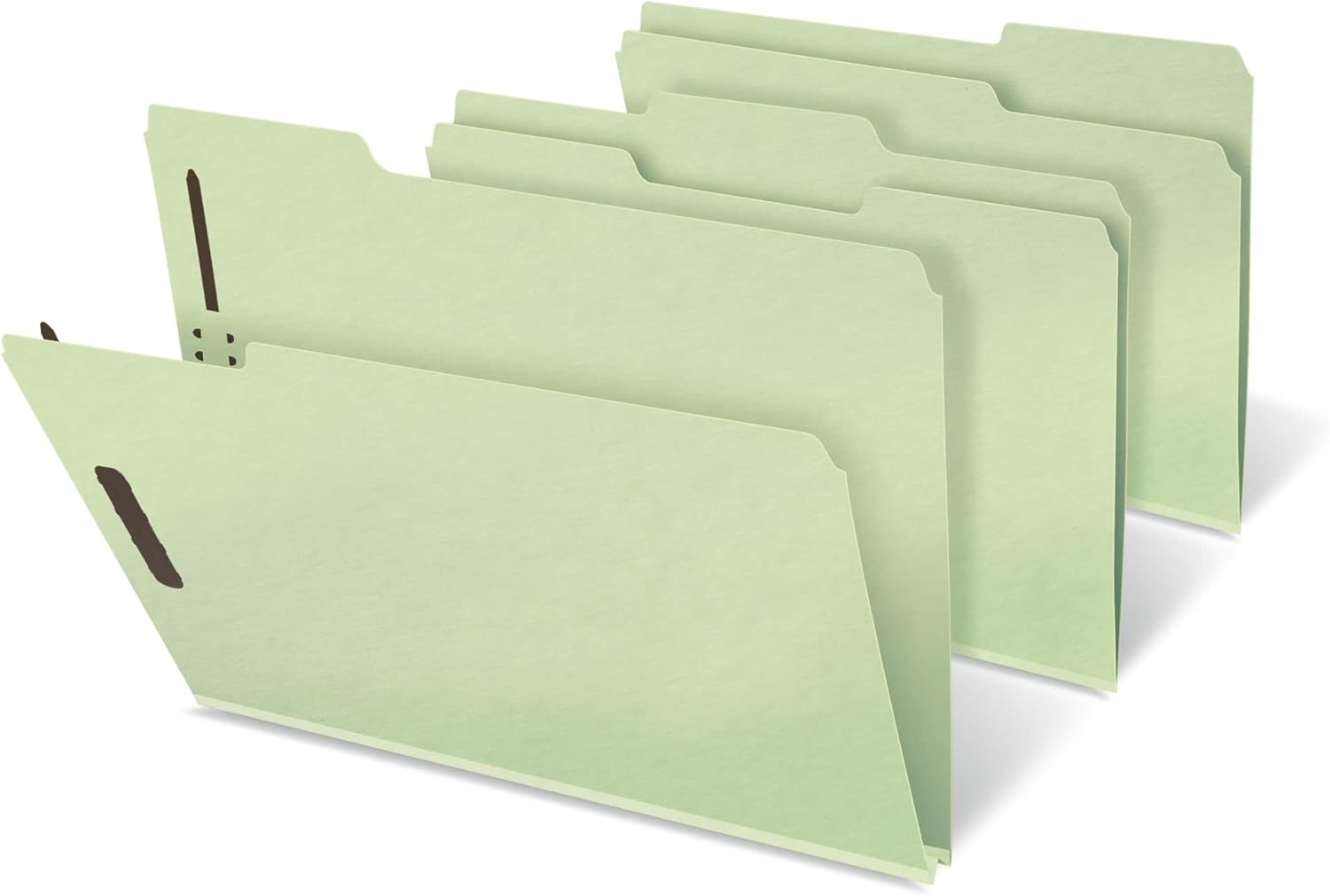 Office Depot® Brand Expanding Pressboard Folders With Fasteners, 1" Expansion, Letter Size, Green, Box Of 25
