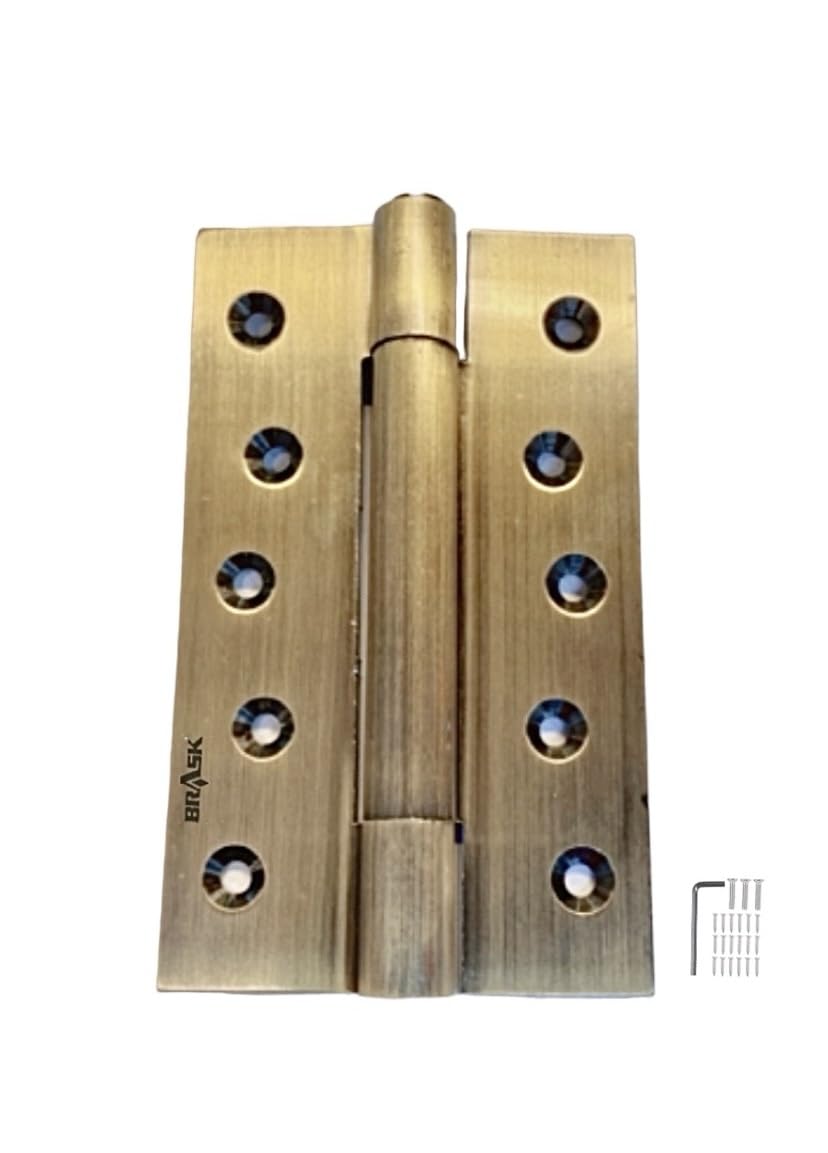 BRASK Brass Spring Hinges/Door Closer Hinge - Single Action 5" (Antique Brass Finish) — Amazon image 2