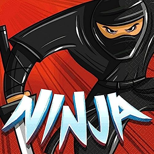 Servilletas de ninja para mesas de cumpleaños, accesorios de papel para fiestas infantiles, 16 ud