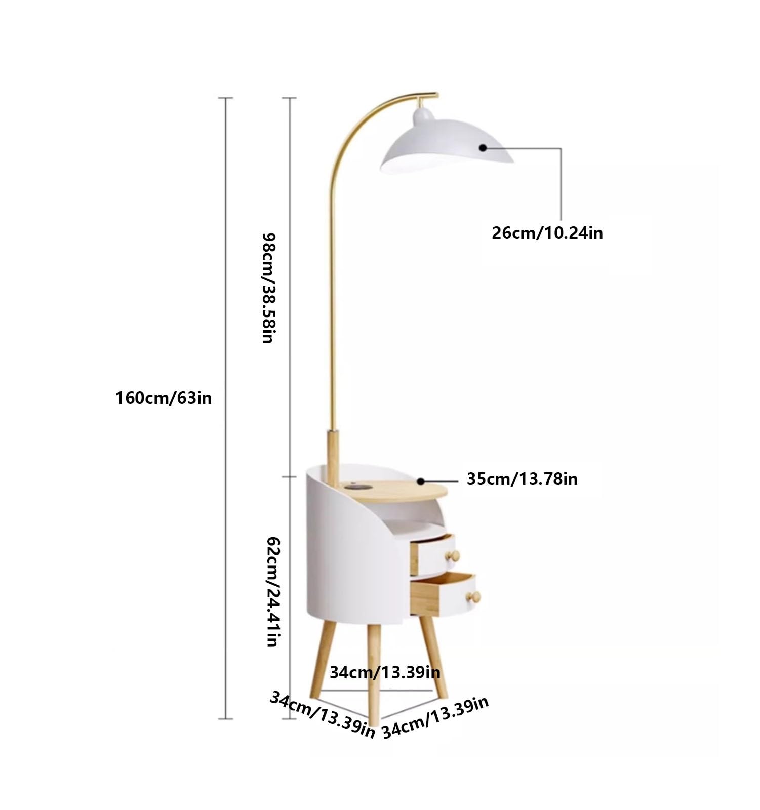 Nowoczesna lampa podłogowa LED do salonu, stojąca lampa stojąca z portem ładowania USB, 3 kolory, lampa stołowa do salonu, dekoracji sypialni