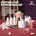 AZUREBEAUTY Dip Powder Nail Starter Kit White Mauve Glitter Champagne, Dipping Powder 4 Colors Set, French Nail Art Base Top Coat Activator Liquid Manicure DIY Salon 12 PCS