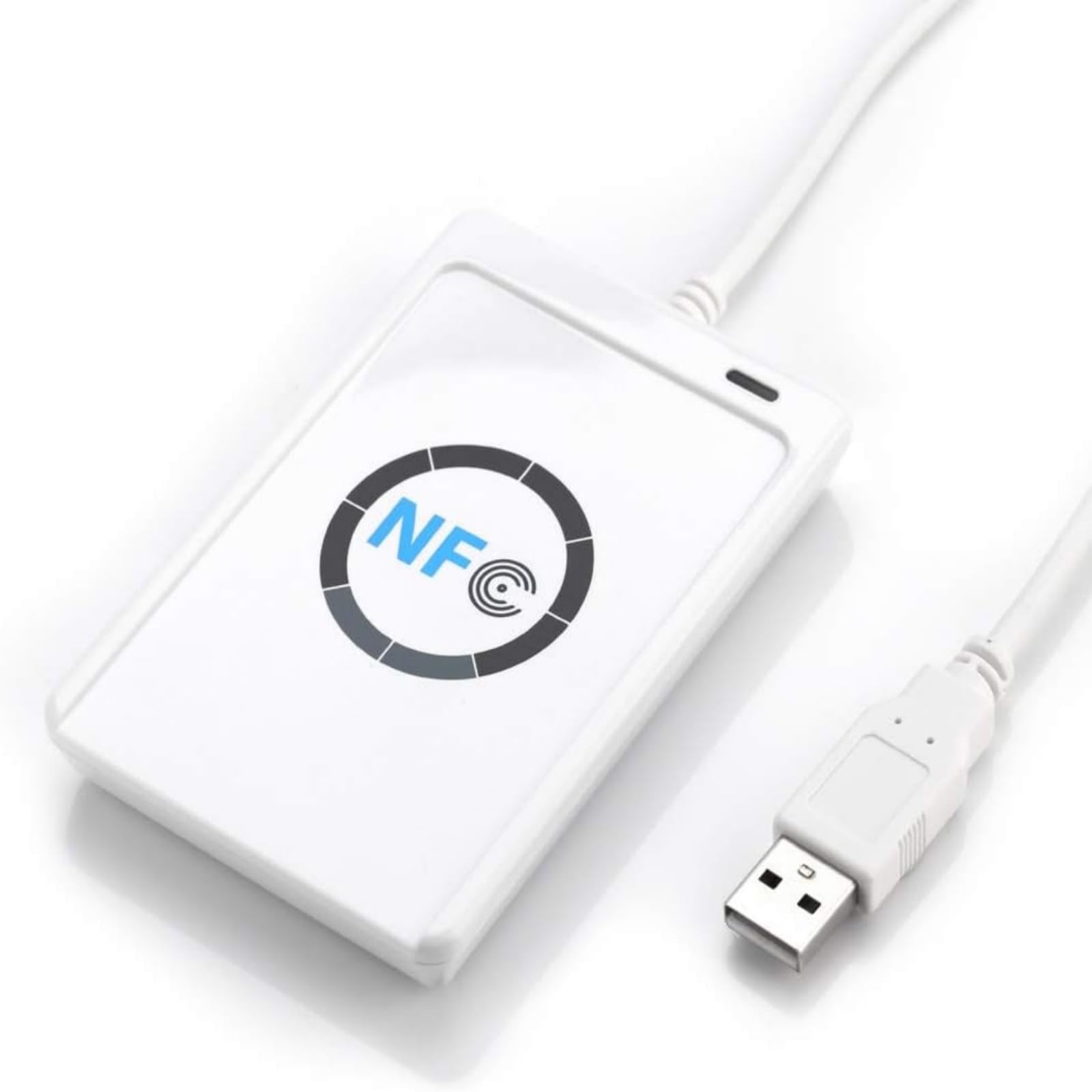 Outla Reader Writer, Nfc ACR122U ISO 14443A / B Writer, velocità 424 Kbps Software di Scrittura Nfc Senza in Scheda IC Bianco con per Computer