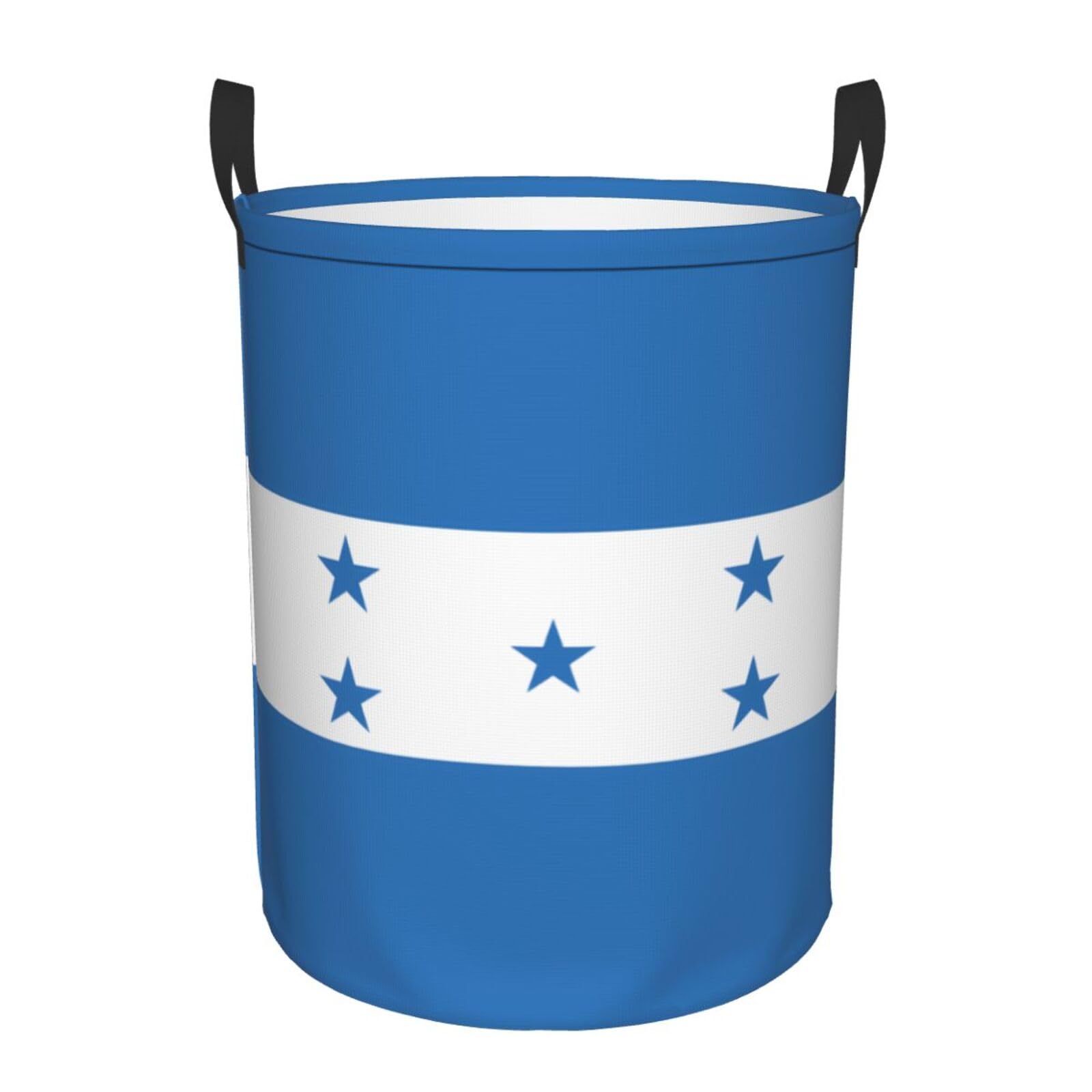 S Circular Hamper – Collapsible Flag of Honduras Print Laundry Basket