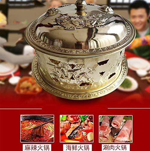 Olla de cobre para hot pot, portátil 28 cm miniatura 7
