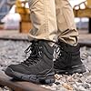 SPIEZ Men’s Steel Toe Cap Safety Boots Lightweight Puncture Proof Work Trainers with Side-Zipper, Slip-Resistant Sole, Black High Top Protective Footwear(UK Size 9, Black #4