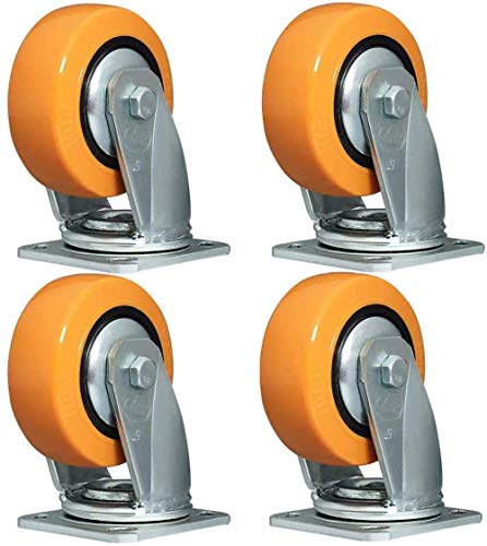 Roulettes industrielles pivotantes 450KG avec freins lot de 4 roulettes en polyuréthane 8in