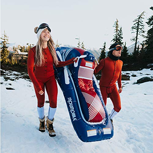 FUNBOY Giant Inflatable Snowmobile Snow Sled, Winter Snow Sled, Perfect for Holiday Adventures