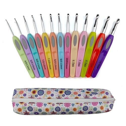 Aiguilles à tricoter ergonomiques lot de 13 pour tissage sans douleur