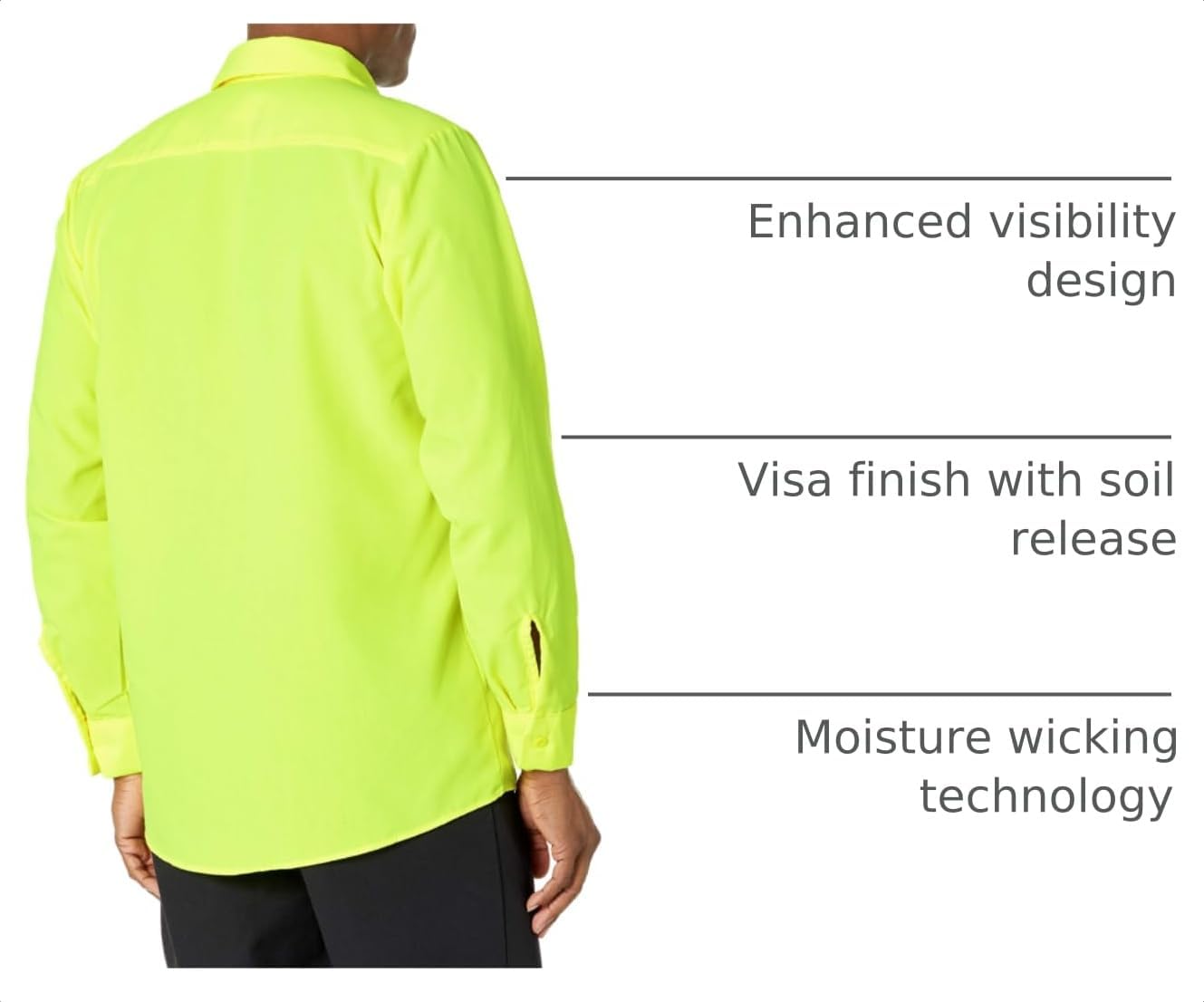 Red Kap Mens Rk Enhanced Visibility Work Shirt