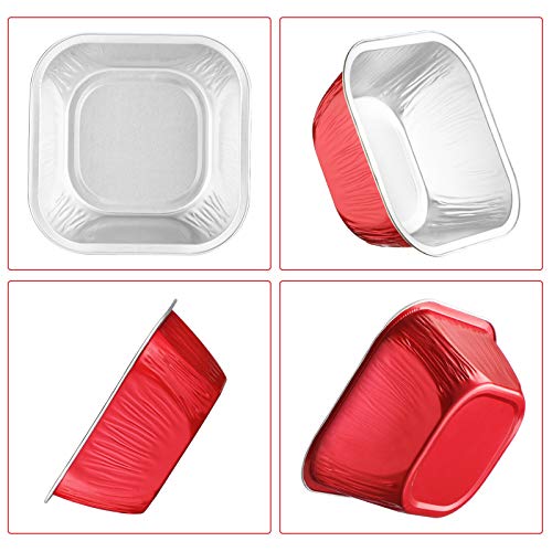 Eusoar 560252_ESFBA Baking Cups Aluminum Foil, Eusoar 8Oz 50Pcs Reusable Cupcake Cups thumb #3