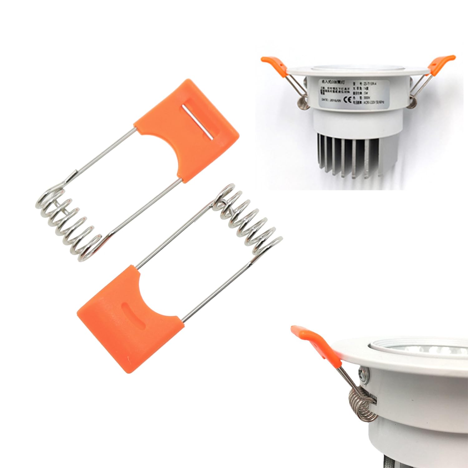 Pack Of 20 Stainless Steel Spring Clip Home Accessory For Ceiling Exhaust Fan And Shower Recessed Lighting Trim