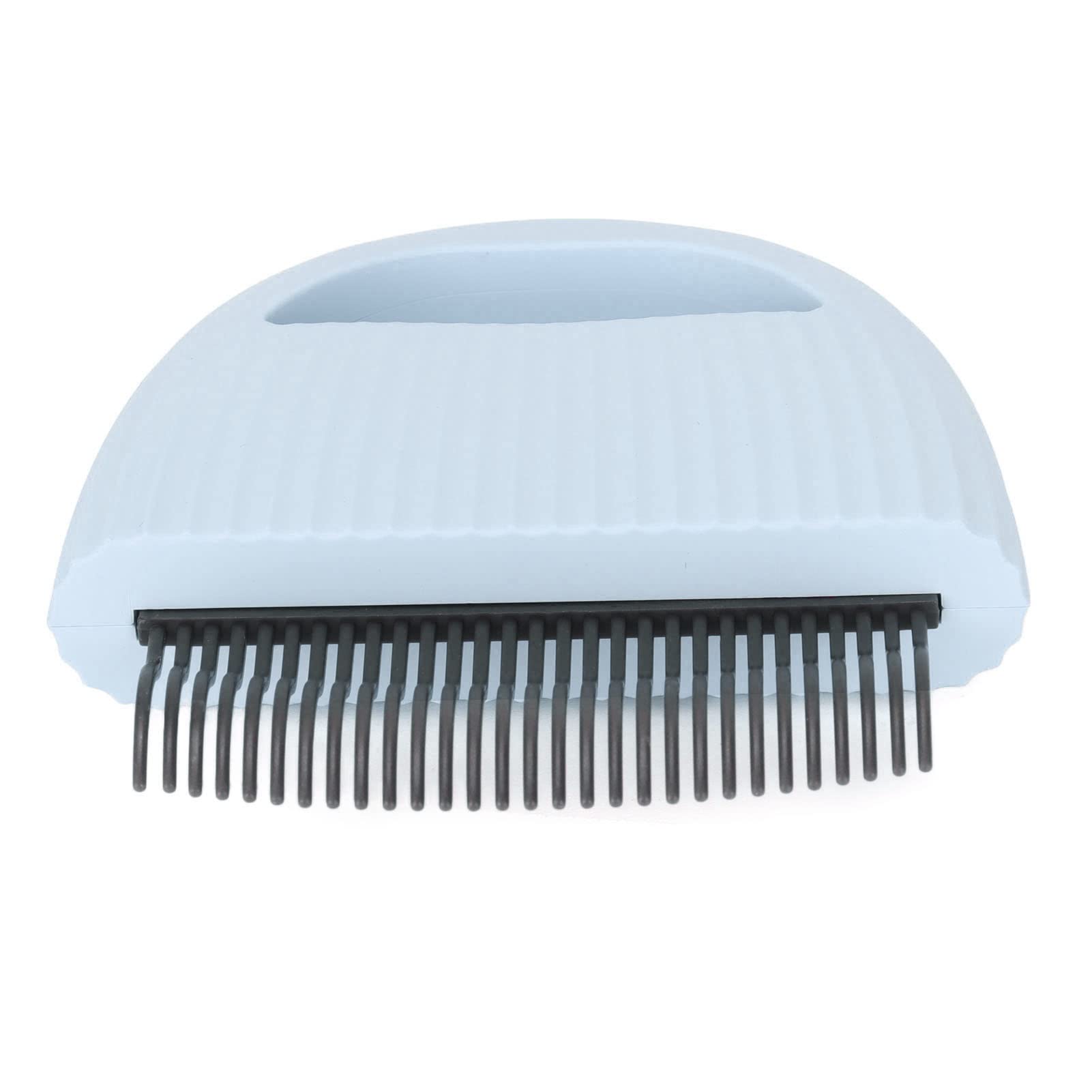 Gavigain Pet Grooming Comb, Non Slip Handle, Dual Purpose Deshedding and Massage, Gentle for Dogs and Cats, Safe for All Fur Types (Blue)