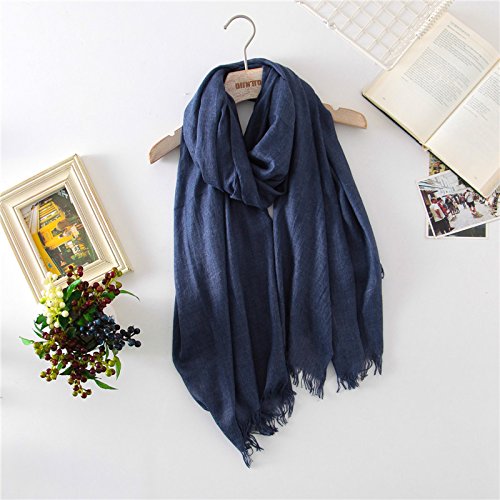Utaly Cotton Feel Scarf Long Lightweight Linen Beach Gauze Shawl Wrap for Women Men3