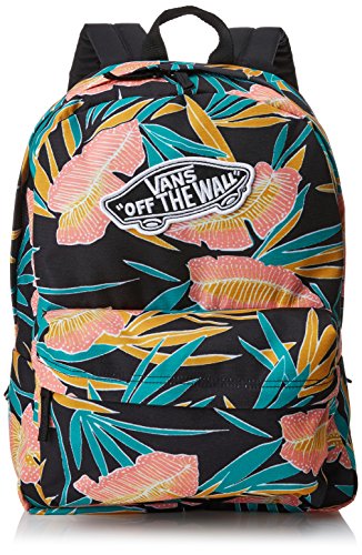 Vans Realm Backpack Mochila Mujer Tipo Casual, 42cm, 22L, Negro (Black Tropical)