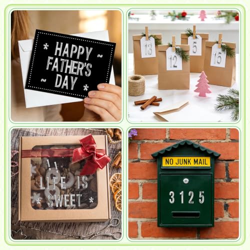 180 Pcs Silver Letter Stickers, Foam Alphabet Number Stickers 1 Inch, Self-Adhesive 3D Puffy Sticker Letters for Graduation Cap Scrapbooking DIY Crafts Gift Greeting Cards Signs Party Decor (3 Sheets) - Image 8