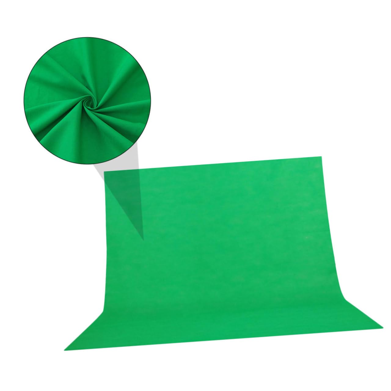 Vaguelly Fondo Soporte para Estudio y Vídeo Educativo Verde para Fotografía de Tela Muselina 2.1x1.6m Lavable