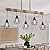 5-Light Kitchen Island Lighting,Modern Chandelier Over Table, Dining Room Light Fixture Hanging for Modern Farmhouse Linear Chandeliers Black Rustic Wood Ceiling Pendant Light Fixtures