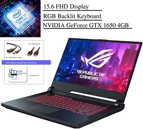 2020 ASUS ROG 15.6" FHD VR Ready Gaming Laptop Computer, Intel Hexa-Core i7-9750H Up to 4.5GHz, NVIDIA GeForce GTX 1650 4GB, RGB Backlit KB, Windows 10+CUE Accessories (16GB DDR4 RAM, 1TB PCIe SSD)