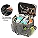 PMPETE Dog Travel Bag for Week Away/Overnight Trips - Multi-Function Pockets, Ideal Dog Diaper Bag & Travel Kit (Grey)