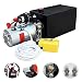 DC HOUSE Electric Hydraulic Pump Unit Metal Reservoir for Dump Trailer (Double Acting 10 Quart)