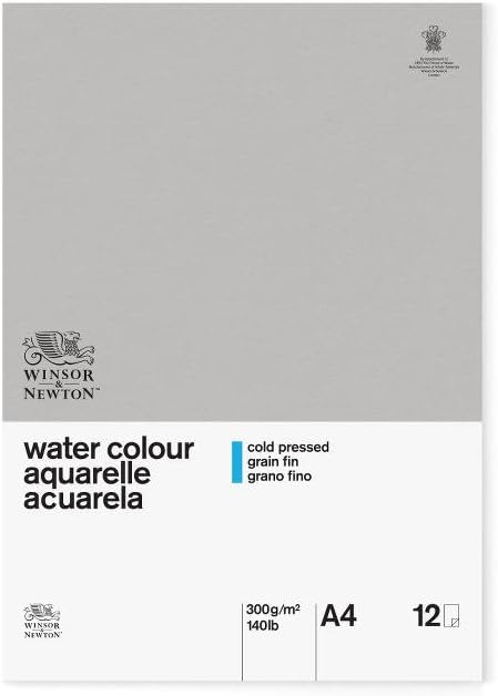 Winsor & Newton6663251 Classic A4 Cold Pressed Water Colour Paper Gummed Pad, White