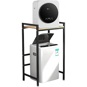 Washing Machine Rack, Vertical, 1 Tier, Dryer Rack, Sturdy, Stable, Storage Rack, Compact Design, Compatible with Washing Machines, Dryers, Horizontally, Easy Assembly, Perfect for Washrooms