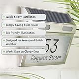 HOUSE SIGNS DIRECT - House Numbers Plaques With Solar Light House Signs Door Number For Wall With Light Name Plaques For Outside - Image 4