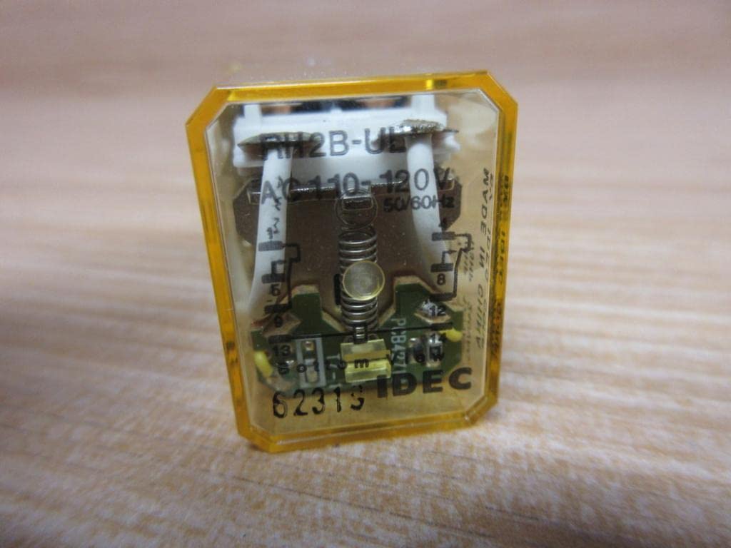 Close-up of Idec RH2B-UL-AC110-120V Relay markings