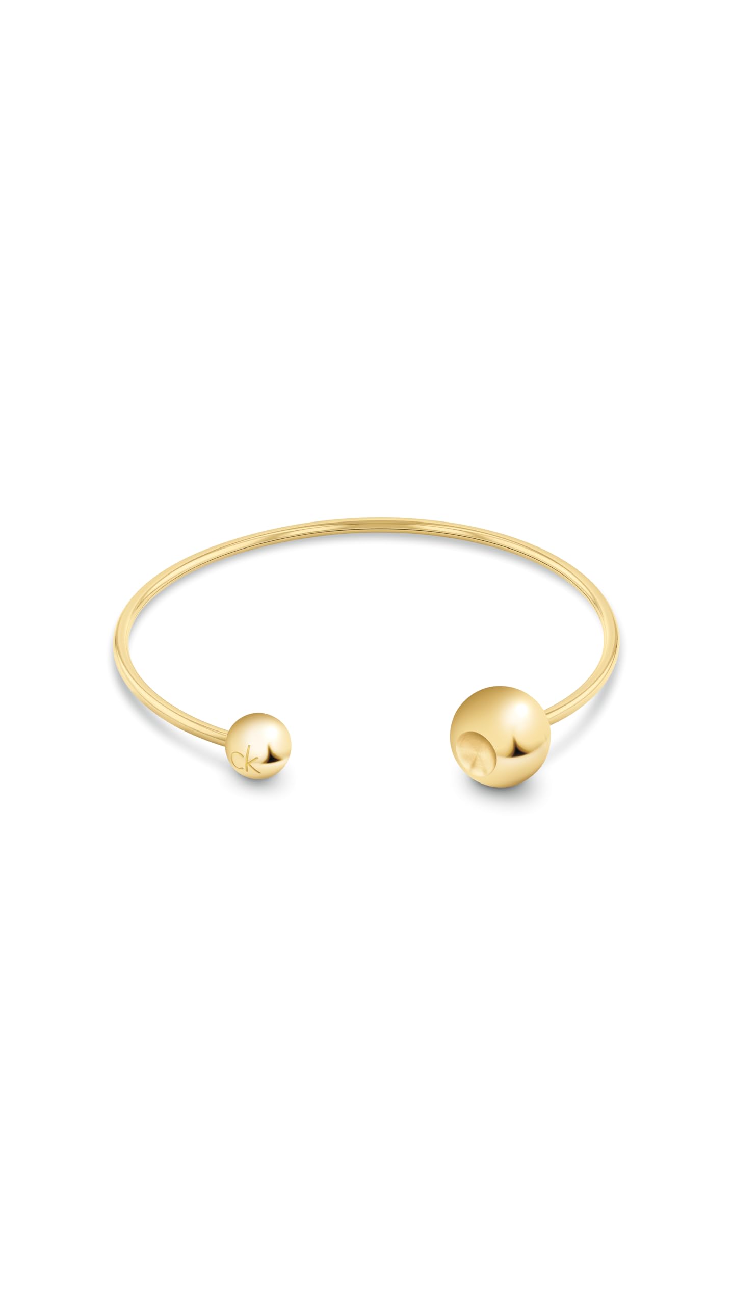 Calvin Klein Collezione SCULPTURAL BUBBLES per Donna Bracciale Rigido Aperto in Acciaio Inossidabile – Disponibile in Argento o Oro