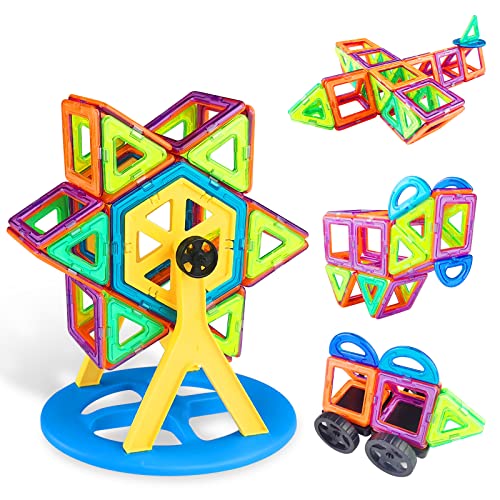 Uootach Magnetische Bausteine Spielzeug, 84 Teile Magnetbausteine...