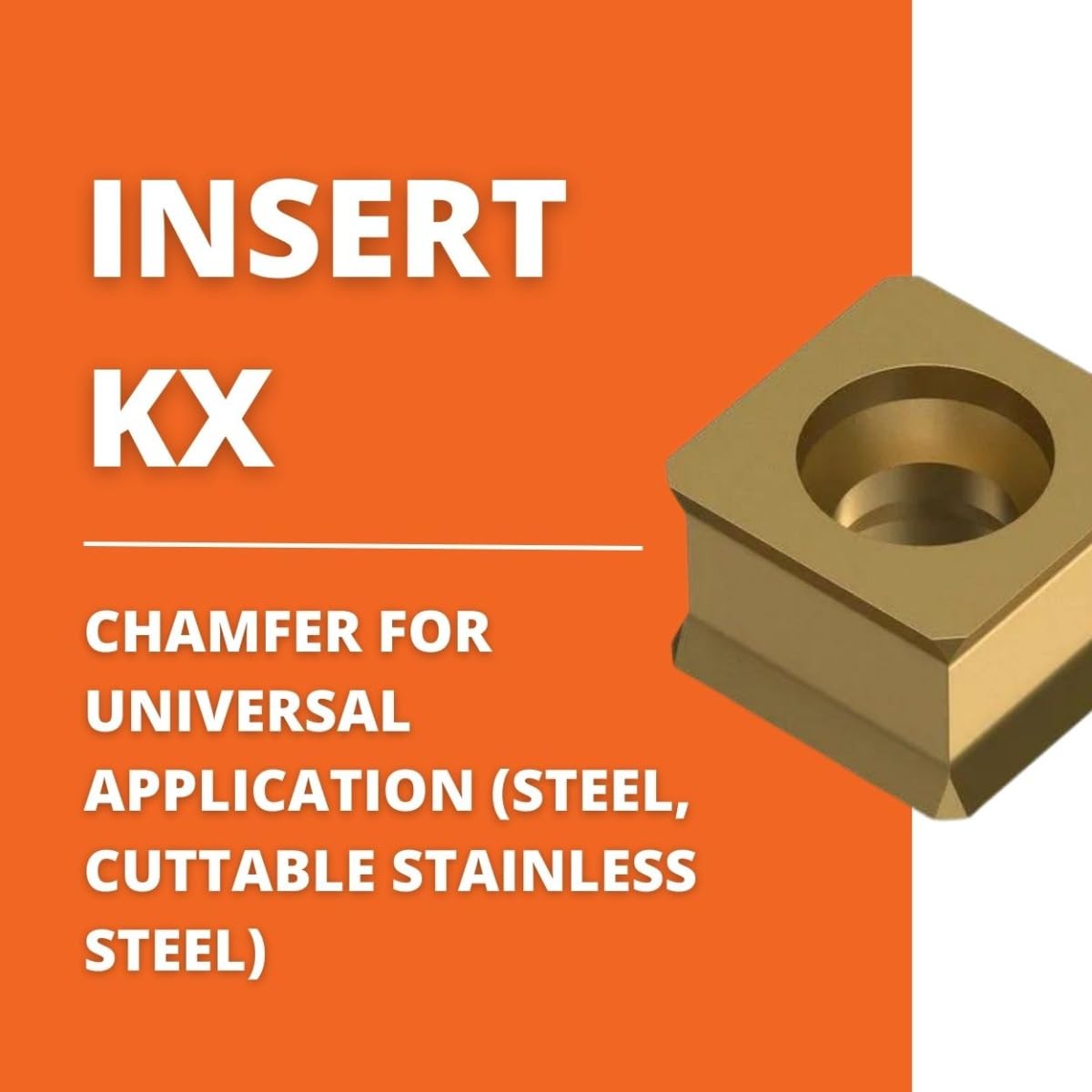 Fein Wendeschneidplatte KX (10 Stück, Fase für die universelle Anwendung bei Stahl, fräsbare Edelstähle, für die Kantenfräse KFH 17-8 R, KFH 17-15 R) 64302004010