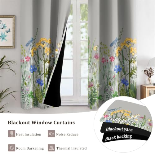 Rideaux fleurs sauvages pour salon ambiance nature et cosy - 5