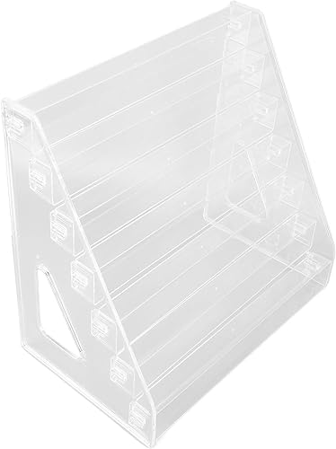 Miniatura 7 de Fafeicy Acrylic Cosmetic Storage Organizer 7 Tier Transparent Makeup Display Shelf for Bathroom Bedroom Vanity Countertop Organization