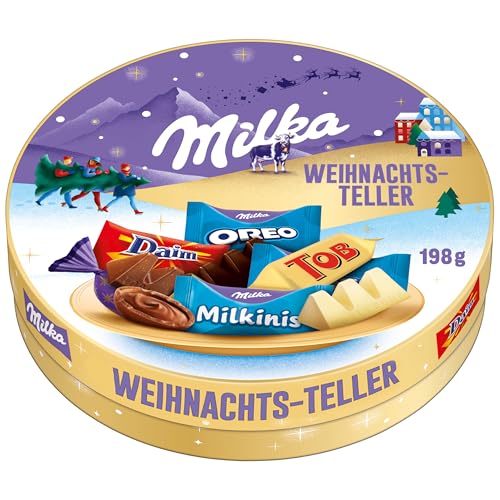 Milka & Friends Weihnachts-Teller – Bunter Schokoladen-Mix mit...