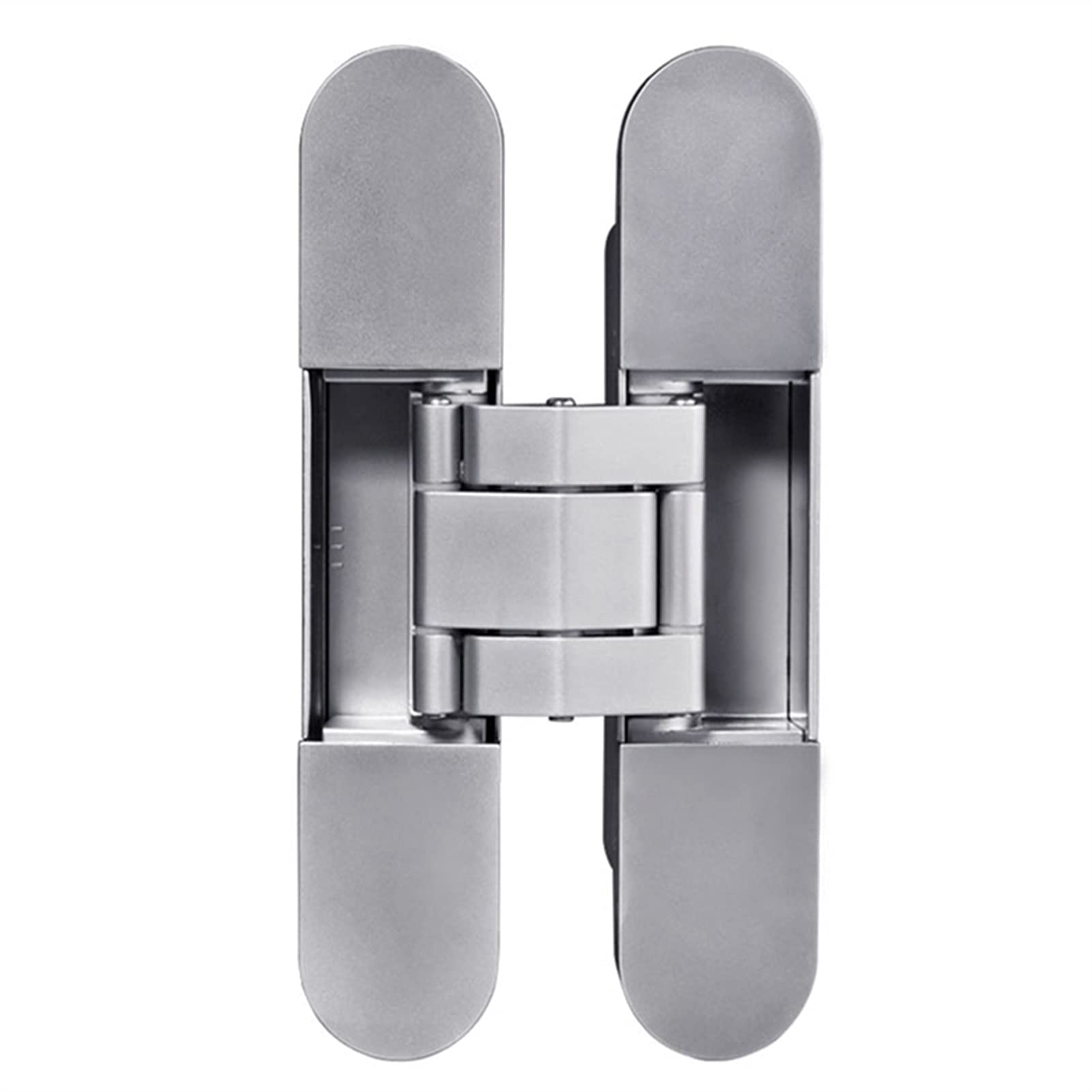 Scharniere,Scharniere Klappbar 3D einstellbares Türscharnier Verstellbarer Scharnier/unsichtbares Türscharnier 140x30mm 60kg(Silver)