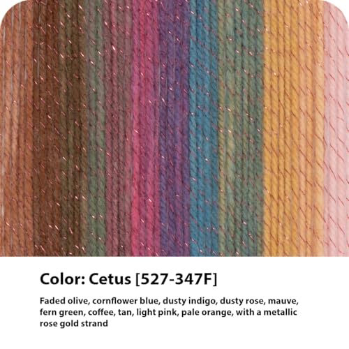 Image of Lion Brand Yarn, Mandala Sparkle DK Weight Yarn for Crochet, Knitting, and Crafts, Cetus, 1 Pack, Multicolor Acrylic Fiber for Glittery Garments, Kids Stuffies, and Soft Blankets