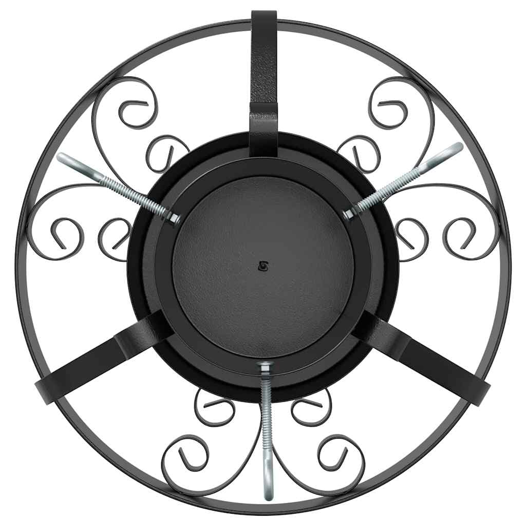 Soporte para árbol de Navidad, acero negro, 40 x 40 x 21 cm, con tecnología de tracción y depósito de agua para árbol de Navidad, interior y exterior, antivuelco, moderno, estable, para día
