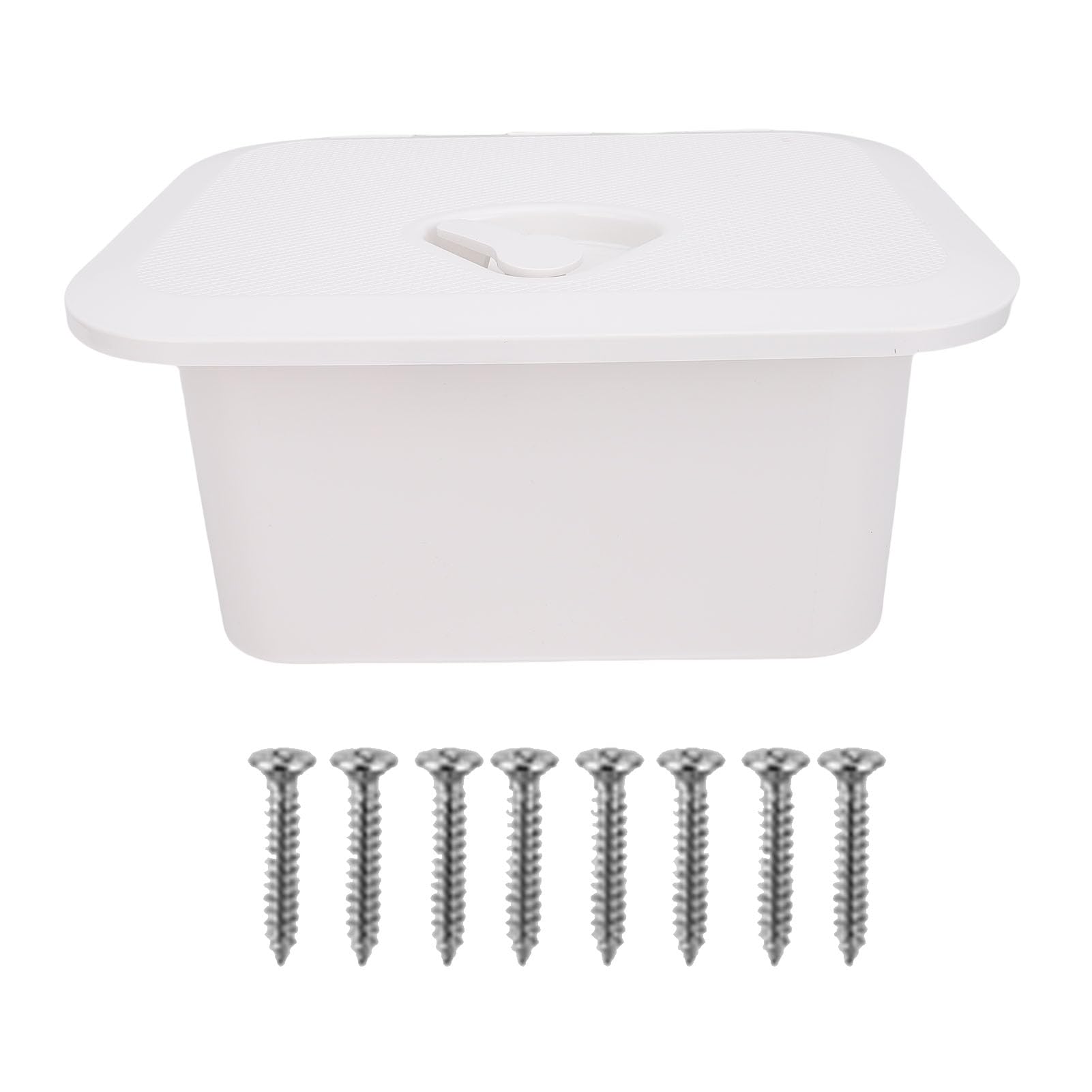 Generic Caja Compacta Impermeable de ABS para Almacenamiento de Barcos, Herramientas para Aparejos de Pesca, Barcos, Color Blanco, 37,5x27x17,5cm