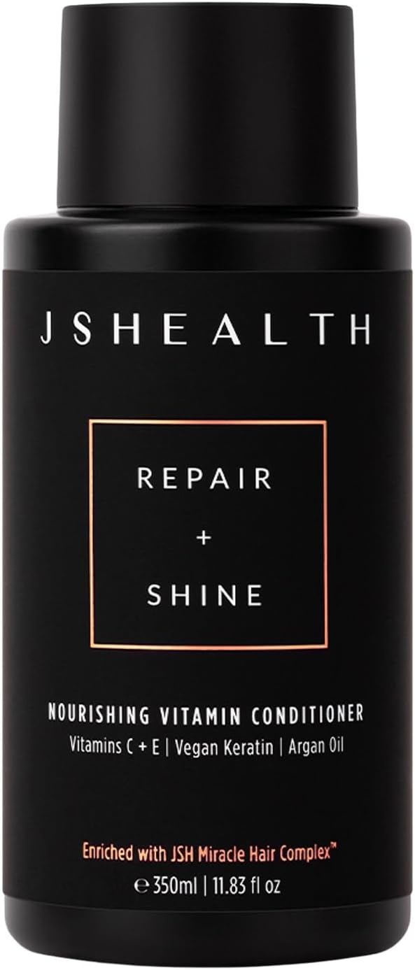 JSHealth Nourishing Conditioner - Vitamin-Enriched Deep Treatment for Dry, Colored Hair - With Keratin, Argan Oil, and Vitamins C & E | Sulfate-Free, Vegan, 350ml