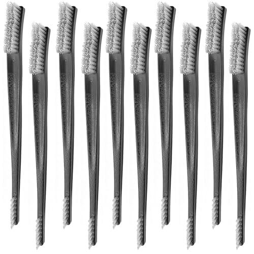 Image of Nylon Brush Set, 10 Pack Nylon Brushes for Cleaning Gun Parts | 7-Inch Double-Ended Gun Cleaning Brushes with Nylon Bristles for Tools, Metal Surfaces and Tight Spaces