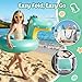 MoKo Swim Pool Floats for Toddler, Inflatable Pool Floaties, Swimming Tubes for Kids, Cute Cartoon Dinosaur Design, Outdoor Water Toys, Summer Beach Party Supplies for Child, Lake Blue Dinosaur